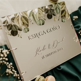 Lustrzana Księga gości ślubna - zestaw 2