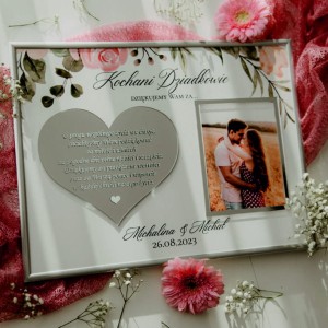 Podziękowanie dla Dziadków - Zdjęcie + serce z tekstem 2