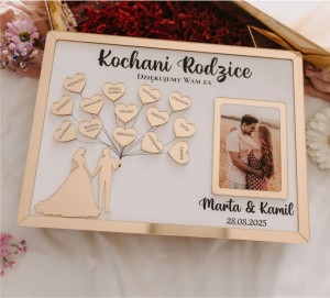 Ślubne podziękowanie dla Rodziców - Lustrzana ramka 