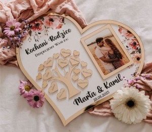 Podziękowania dla Rodziców na ślub - Serce Lustrzane