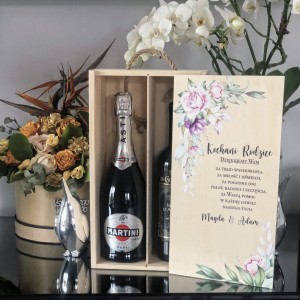 Podziękowanie dla rodziców - skrzynka na 2 wina