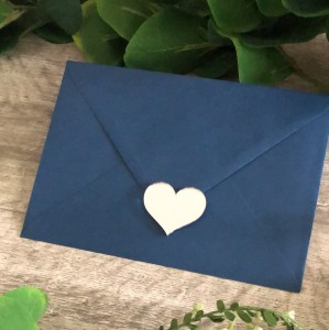 Lustrzane serce na koperty