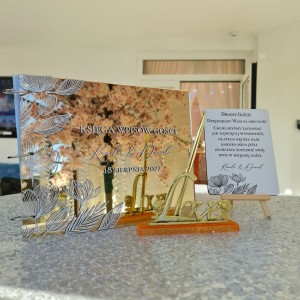 Księga gości na ślub - Lustrzany album  Zestaw